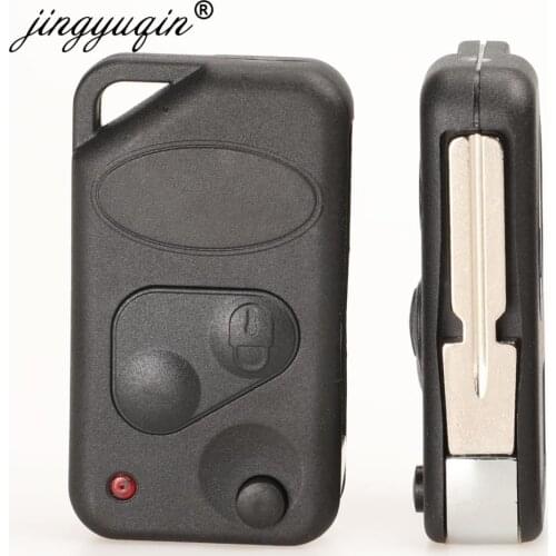 Jingyuqin Flip 2 Buttons Remote Key FOB Shell For Land Range Rover Discovery Freelander Defender 90 1995-2004 P38 Blade Case