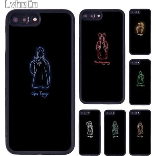 LvheCn TWICE Character Neon Phone Case For iPhone 5 SE 6s 7 8 Plus 11 12 Pro X XR XS Max Samsung galaxy S7 S8 S9 S10 Plus Shell