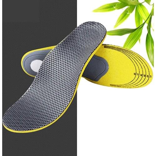 EU35-46 Could Be Cutting Breathable Shock Absorption Sports Massage Bamboo charcoal Arch Correction Sneakers Insoles