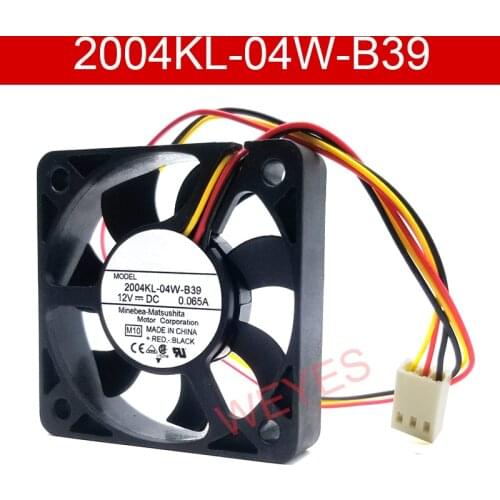 Brand New 2004KL-04W-B39 M10 DC 12V 0.065A 50x50x10mm 3-wire Server Cooler Fan
