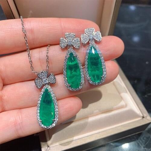 Funmode Luxury Design Water Drop Fashion Style Jewelry Set For Women accesorios parure mariage Set Wholesale FS229