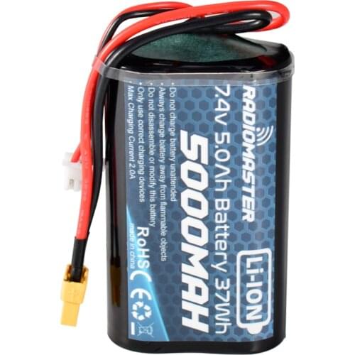 Good RadioMaster TX16S TX18S 7.4V 2S 5000mah 37wh Battery for Remote Control Transmitter JST-XH and XT30 Plug