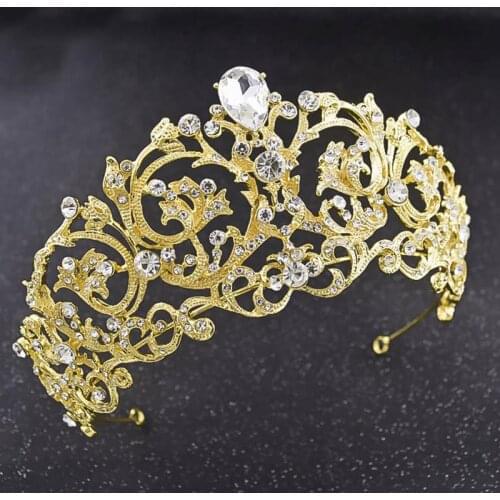 Crown Luxurious Bridal Headwear Crown Hair Wedding Accessories Sparkling Flower Garceful Hairbands Fashion Trendy HG00555