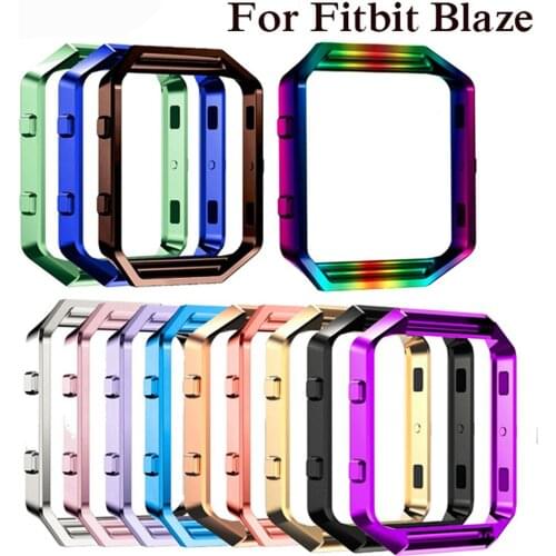 Metal protective case Frame Case Cover Shell For Fitbit Blaze Stainles Steel Replacement case Activity Tracker Watch Accessories