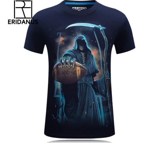 2016 Summer Men Fashion 3D Printed T-Shirt New Arrival Male Comfort Cotton Crew Neck European Style Loose Casual T Shirts M168