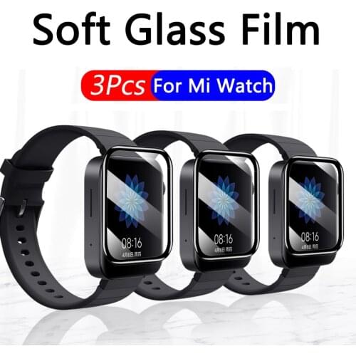 3 Pack 3D Screen Protector For Redmi Watch / Xiaomi Mi Watch Lite Soft Glass film for Xiaomi mi Watch 2019/Xiaomi mi Watch Color