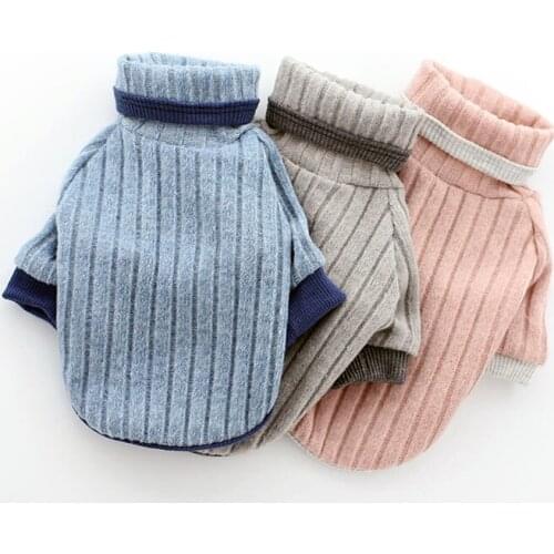 New Dog Sweater Turtleneck Pet Knitwear Pullover Winter Warm Bottoming Undershirt For Teddy Bichon Costumes for Small Dogs Cats