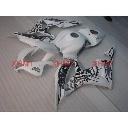 For CBR600 RR 2007 - 2008 Fairings CBR 600 RR 08 Body Kits CBR 600 RR 08 matte White Grafitty . Plastic Fairings