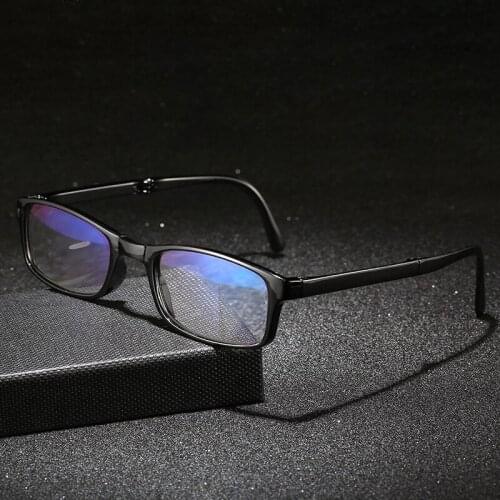 Women Men Unisex Anti-blue Reading Glasses Hyperopia Glasses Fashion Foldable Smart Zoom Easy Reading Mirror
