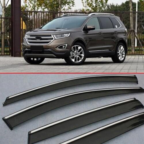 Plastic Exterior Visor Vent Shades Window Sun Rain Guard Deflector For Ford Edge 2016 2017 2018