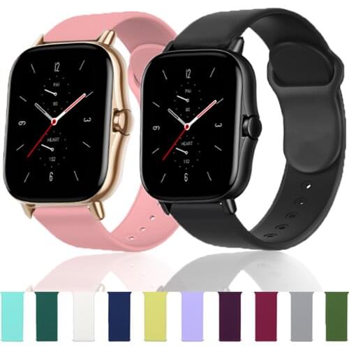 20mm/22mm band For Amazfit GTS 2 2e strap GTS2 Mini GTR 42mm/47mm GTR2/2e silicone belt Bracelet correa Amazfit bip/pace strap