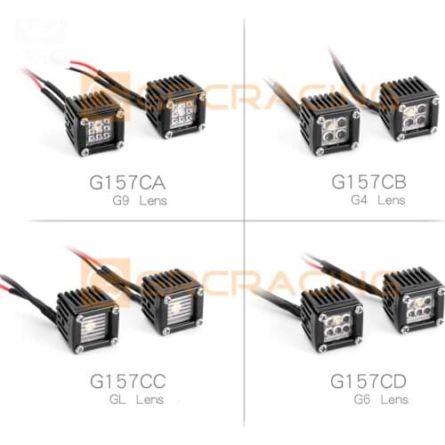 RC Car LED Light Headlights Spotlight for 1/10 RC Crawler Axial SCX10 III AXI03007 90046 Traxxas TRX4 Redcat Gen8 Tamiya