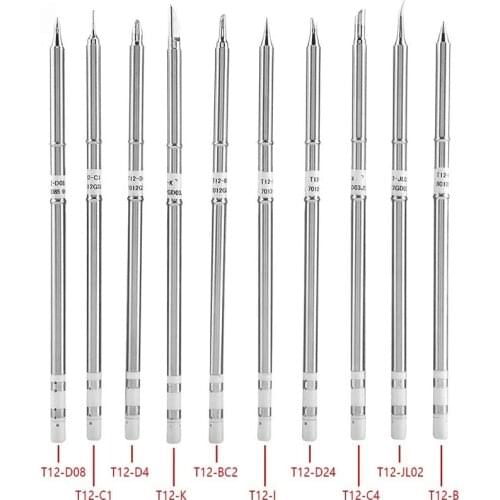 T12 Electric Soldering Iron Tips T12-K B2 BC2 ILS JL02 D24 KF For Hakko fx951 DIY Soldering Station Kits