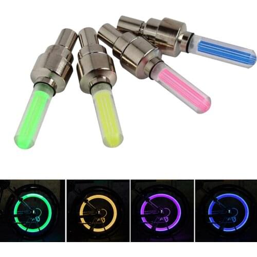 Bike light with no battery mountain road bike bicycle lights LEDS Tyre Tire Valve Caps Wheel spokes LED Light
