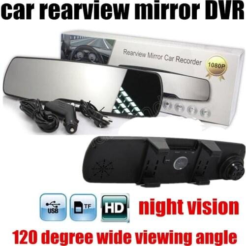 2.7 inch Full HD Car Rearview Mirror DVR Night Vision dash Cam Video Recorder 120 degree wide viewing angle new arrival