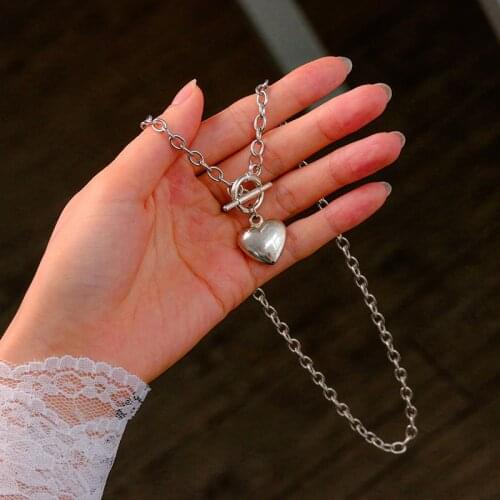 Vintage Multi-layer Heart Coin Chain Necklace For Women Gold Silver Color Choker Portrait Lock Womens Necklaces Fashion Jewelry