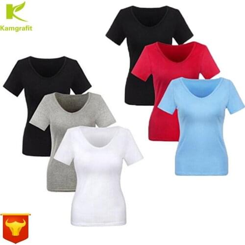 2020 summer explosive cotton V-collar ladies short-sleeve T-shirts women clothing tshirt women plus size women sexy tshirt QP047