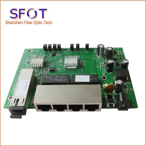 10pcs/lot, 4 ports GE, PCB board, PD with 4 ethernet ports, reverse POE optical network EPON ONU, 4 ports PCB board