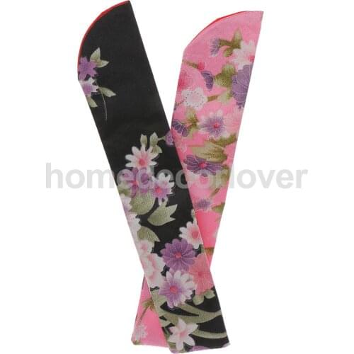 2pcs Chinese Spanish Folding Hand Pocket Fan Holder Bag Silk Protector Pouch