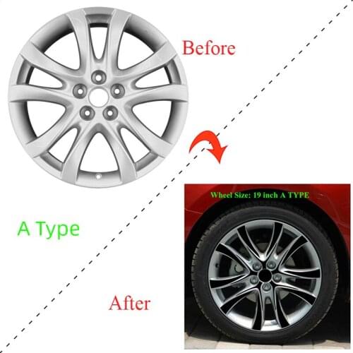 3D 4D Carbon Fiber Black Wheel Stickers DIY Pre-cut Protective Film For MAZDA 6 ATENZA 2014-2018 19" Wheel Rims Wrap Decal Vinyl