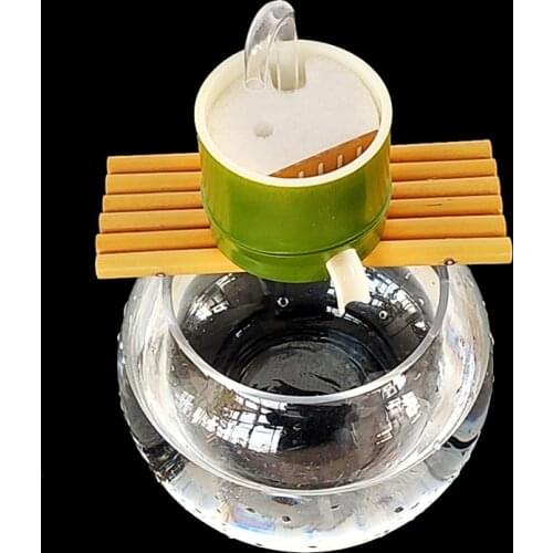 3-IN-1 Aquarium Filter Box Bamboo Tube Type ABS Water Flow Device Mini Top-mounted External Fish Tank Filter Water Purification