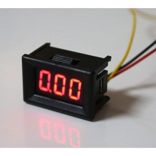DC 0-100V 0.36" 3-digital Voltmeter LED Panel Voltage Meter For Car Motorcycle
