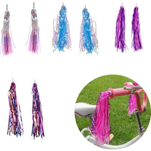 28CM Fashionable Bike Decorative Streamers Trike Scooter Handlebar Grip Colorful Ribbons Baby Carrier Tricycles Scooters Access