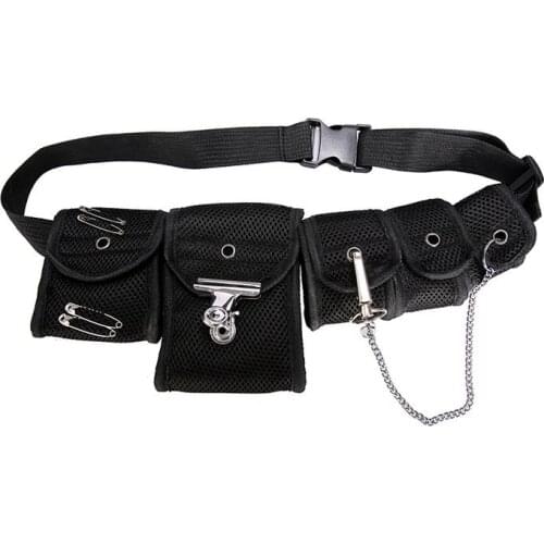 Cool Streetwear Waist Chest Bag for Men Women Mesh Tactical Package Whit 5 Pockets Hip-hop Waist Packs Waist Packs Belt Bag