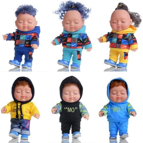 Baby Doll Simulation Vinyl Toy 22cm Cool Baby Dress-up Fashion Girl Gift baby doll toys reborn baby doll new born baby items
