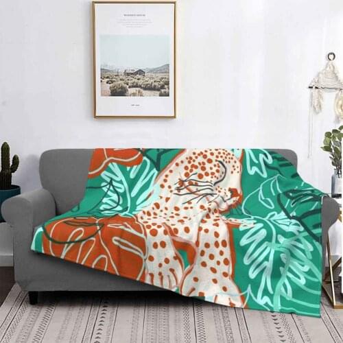 Jaguar Totem Best Selling Room Household Flannel Blanket Wild Big Cats Green Monicamoralesartist Ss19 Summer Wild Nature Nature