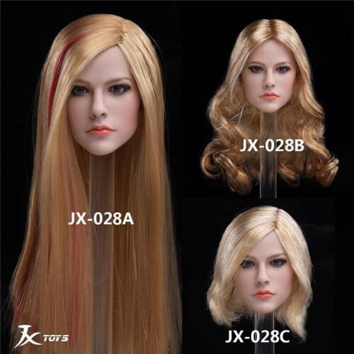 1/6 Scale Female European/American beauty head sculpture singer head sculpture Model Toys For 12'' Action Figure Body DIY
