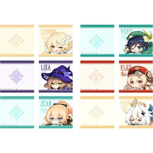 Anime JK Genshin Impact Klee Lisa Jean Paimon Lumine Venti Cute Purse Short Wallet Gift For Men Boy Women girl