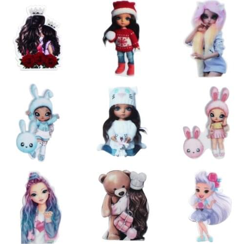 Mother Girl Flat Back Planar Resin Cabochon DIY Acrylic Ear Studs Accessories DIY Mobile Phone Case Headband,1Yc17769