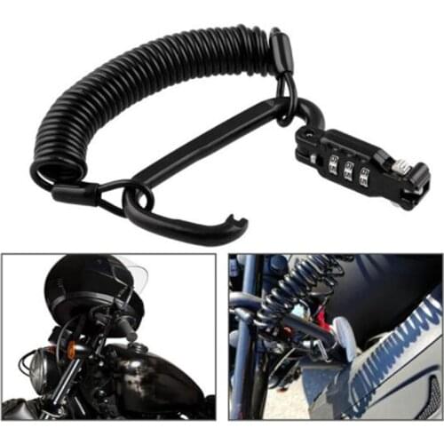 Motorcycle Helmet Lock Motorbike Bike Helmet Lock Car-Styling Hanging Hook Anti-theft 3 Digit Password Combination