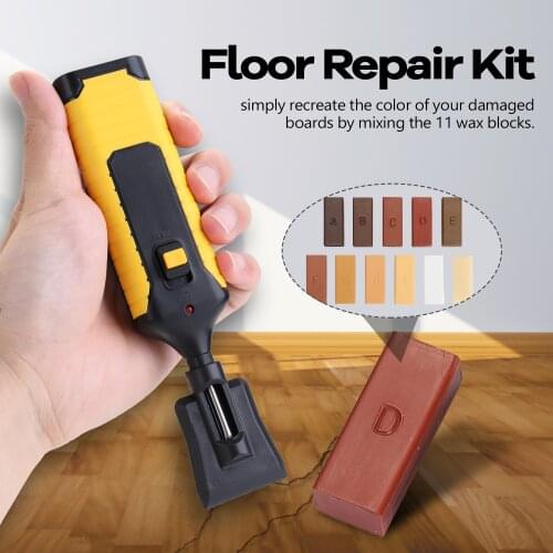 Laminate Repairing Kit Wax System Floor Worktop Sturdy Casing Chips Scratches Mending Tool Set laminated Floor Repairing Kit