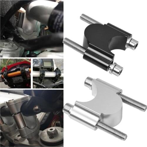 CNC Motorcycle Handlebar Riser Kit Universal Bar Clamps 22mm For Motorcycle ATV Scooter 30mm Rise