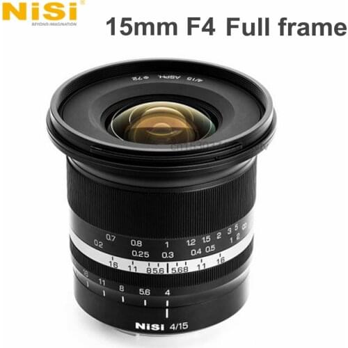 NiSi 15mm F4 Full Frame Camera Lens Super Wide Angle Manual Focus Lens for Sony E Canon RF Nikon Z Mount Mirrorless Cameras