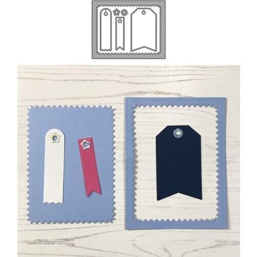 New Label with Frame Metal Cutting Dies Stamp Dies Scrapbooking Mold Cut DIY Handmade Tools Craft Decoration Metal Dies New 2021