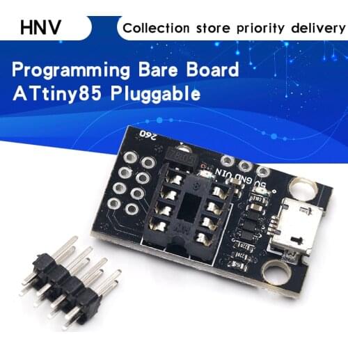 ATtiny13A / ATtiny25 / ATtiny45 / ATtiny85 Pluggable ATTINY Development Programming Bare Board