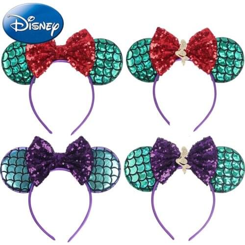 Disney Cute Girls Bows Headband Ears Hair-Accessories Kid Women Head-Accessories Headdress Head Hair-Band Festival Party