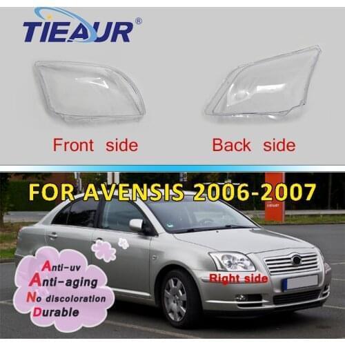 Headlight Transparent Lens Cover For Toyota for Avensis 06-07 Plastic for 4Doors Headlamp clear shell replacement