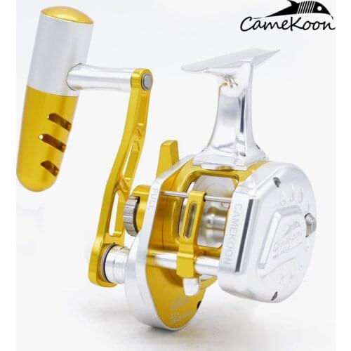 CAMEKOON all metal underhead saltwater fishing reel slow jigging reel 13+2 Ball Bearings 35kgs lever drag reel trolling reel