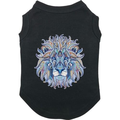 Blue lion clothing Printed T-Shirts Pet Puppy Clothes Shirts Tee Polyester Clothes Tank Tees Top for All Seasons Hot sale