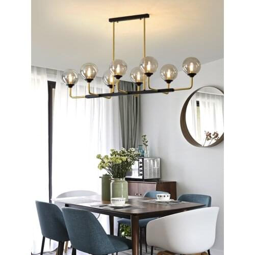 Modern and simple copper lamps creative personality restaurant bar chandelier atmospheric bedroom lamp