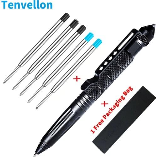 Tactical Pen Self Defense Supplies Tool Military Aviation Aluminum Anti skid Portable defence personal Survival Tools Camping