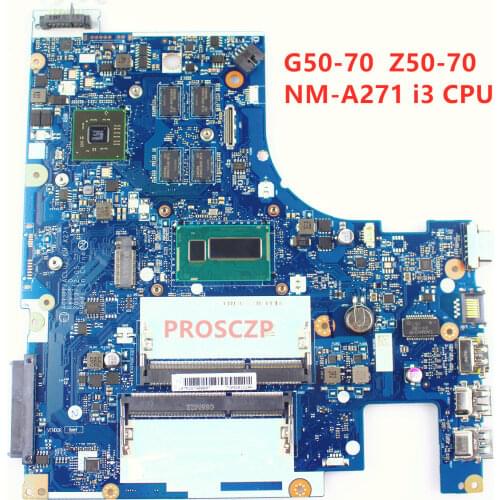 Free shipping For lenovo G50-70 Z50-70 Laptop motherboard ACLU1/ACLU2 NM-A271 with i3 CPU 100% fully tested
