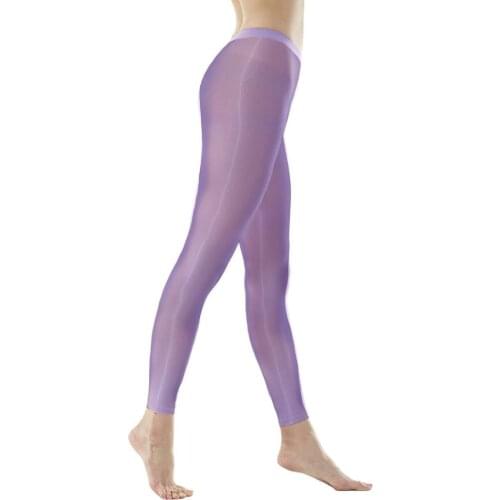 Metelam Womens High Stretch Ultra Soft and Elastic Smooth Shiny Leggings Open Crotch Crotchless