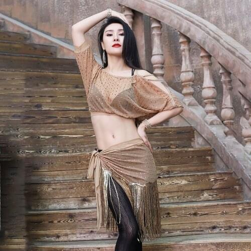 Women Belly dance costumes summer new dance clothes shiny performance costumes oriental dance group clothes beginners dance set