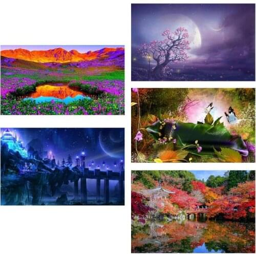 5D DIY Full Drill Diamond Painting Pleasant View Cross Stitch Embroidery 5