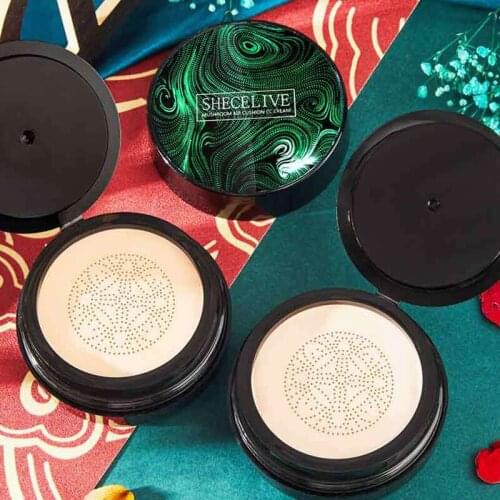 BB Air Cushion Foundation Mushroom Head CC Cream Concealer Whitening Makeup Cosmetic Waterproof Brighten Face Base Tone Maquiage